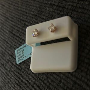 925 Moissanite Stud Earrings